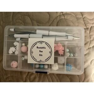 Unicorn & Rainbow Bling Beadable Pen DIY Kit With 3 Pens 3‎ Focals 3 Refills